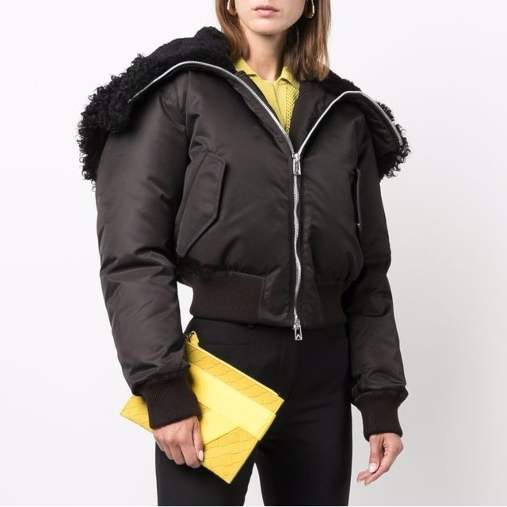 Bottega Veneta Shearling Down Bomber Jacket NWT